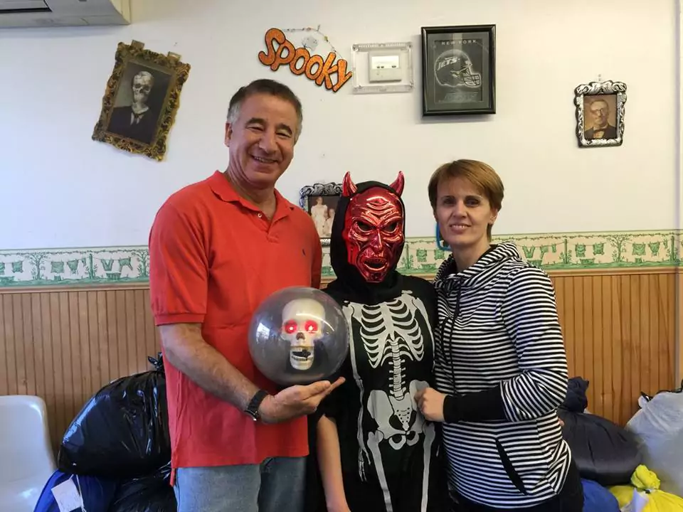 Halloween setup at Village Launderette