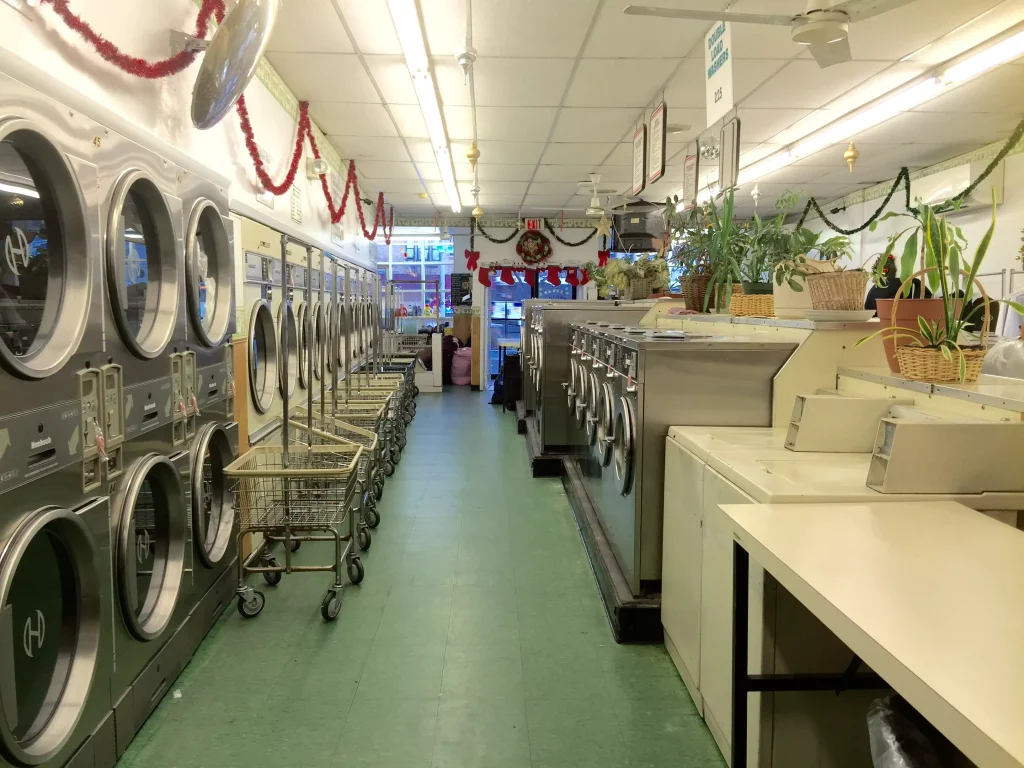 Interior of Village Launderette
