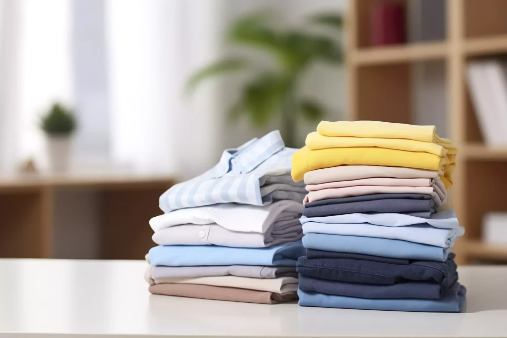 clothes stacked neatly